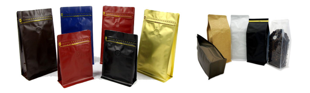 side zipper coffee bag