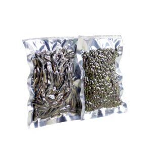 Three sealed pouch with clear front