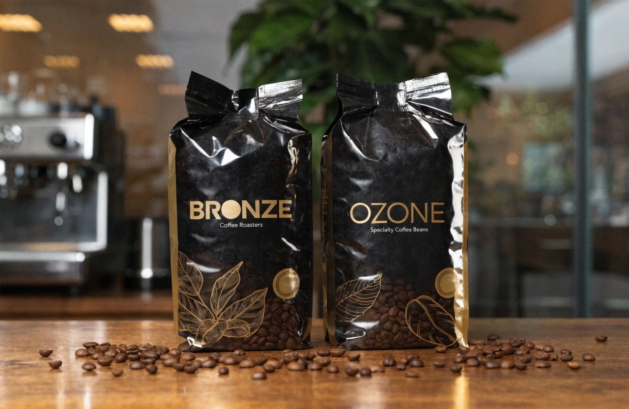 Side gusset coffee bags with premium custom printed packaging