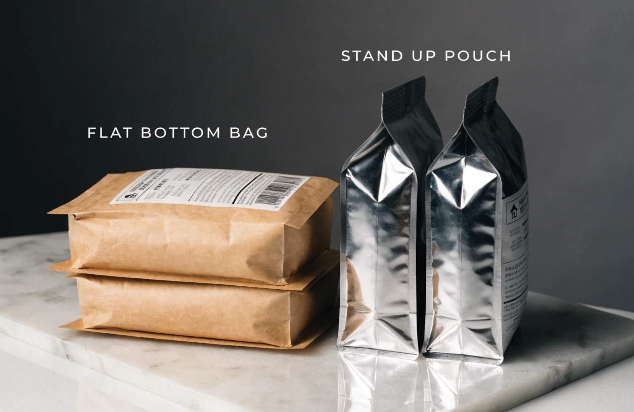 Flat bottom bag VS stand up bag
