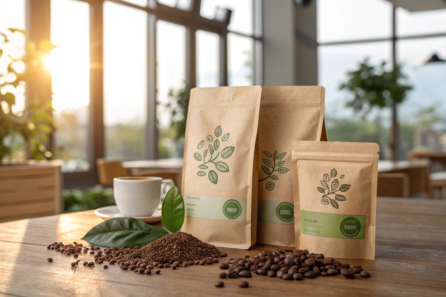 Eco Kraft Coffee Pouches