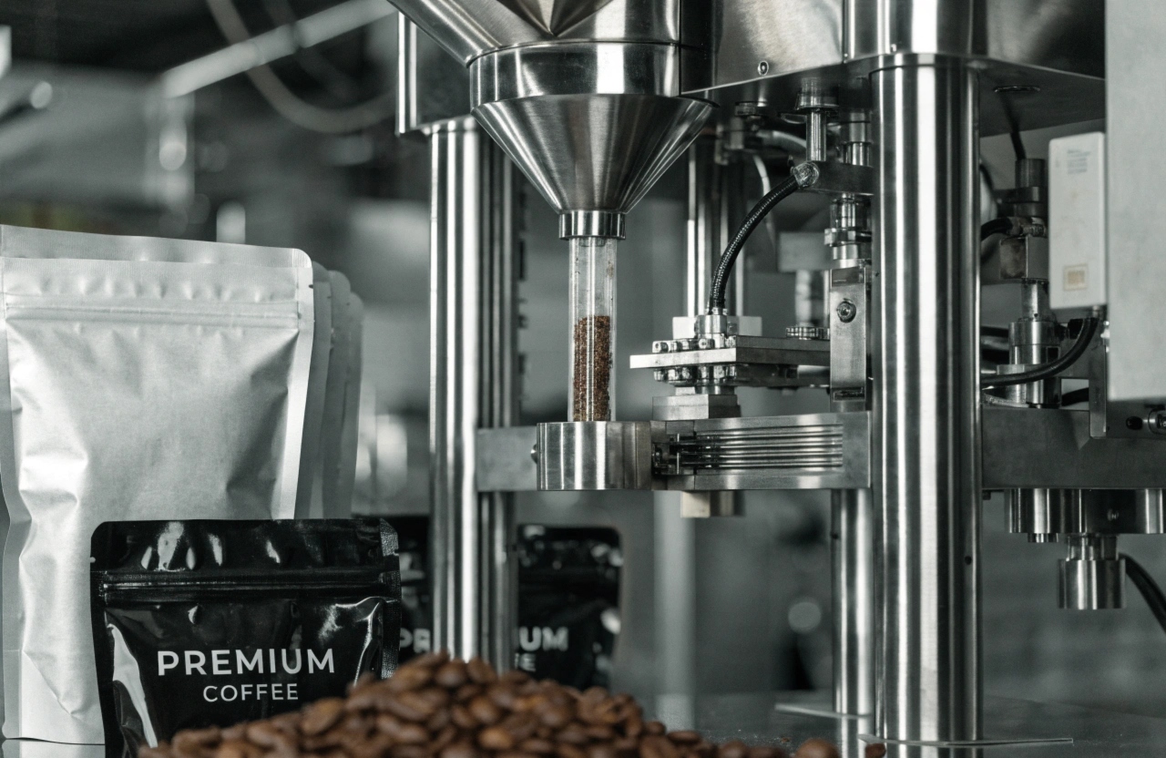 Automatic coffee pouch filling machine with premium packaging process